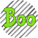 Halloween Sign Simple Boo Decoe-4508 For Wreath 10 Round Metal