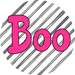Halloween Sign Simple Boo Decoe-4509 Door Hanger 18 Wood Round