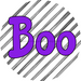 Halloween Sign Simple Boo Decoe-4510 Door Hanger 18 Wood Round
