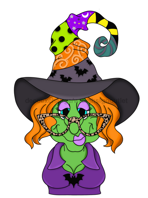 Halloween Sign Witch Cute Wood Sign Cr-W-085-Dh 22’ Door Hanger