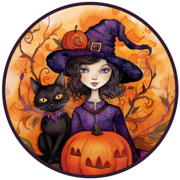 Halloween Sign, Witch Sign, DCO-00525, Sign For Wreath, 10
