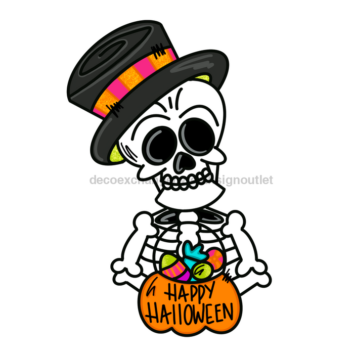 Halloween Skeleton Door Hanger Mj-W-00054 22’ Wood