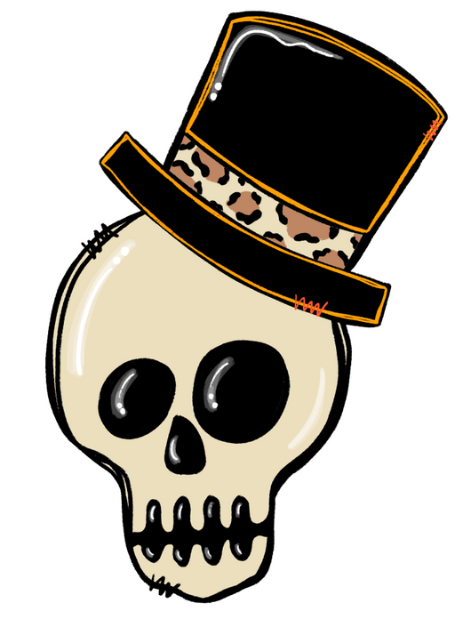 Halloween Skeleton Head, wood sign, DECOE-W-011 - DecoExchange®