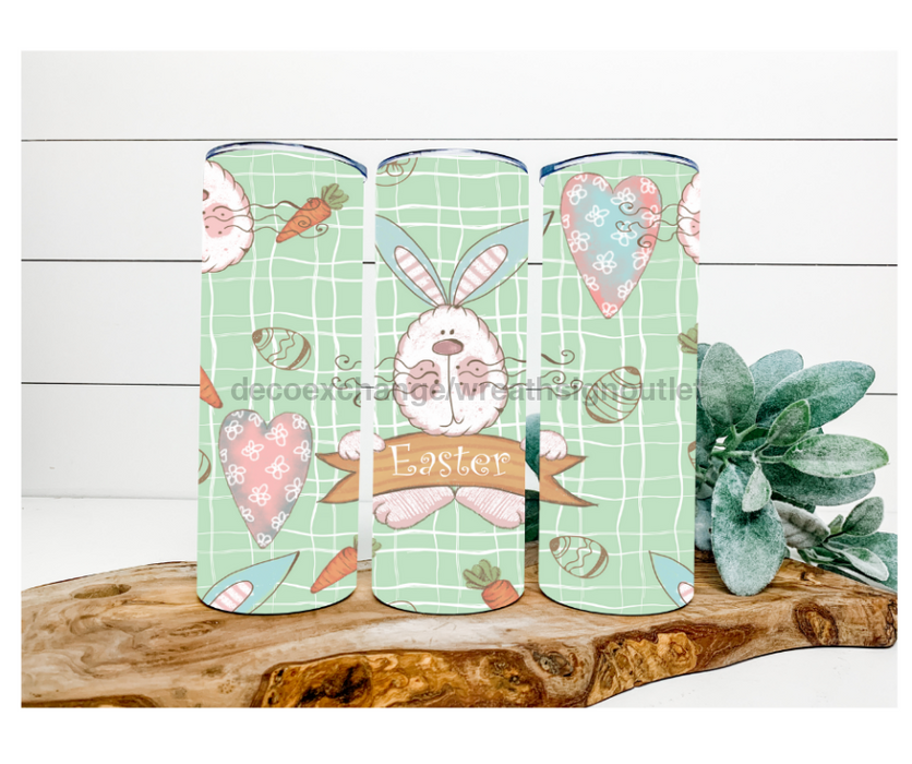 Happy Easter Tumbler, 20 oz Skinny Tumbler DECOETUMBLER-161 - DecoExchange
