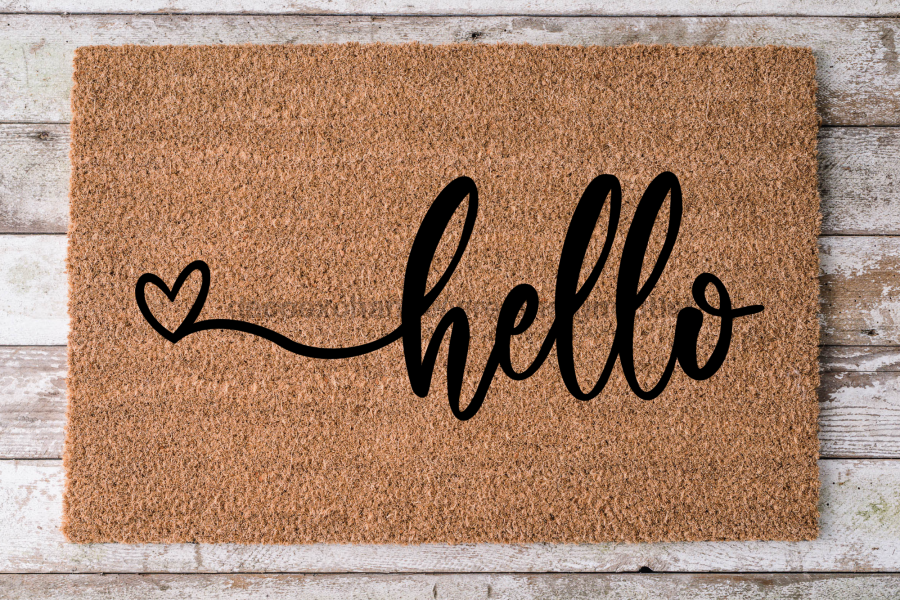 Hello - Door Mat - 30x18" Coir Door Mat - DECOE-CM-040 - DecoExchange