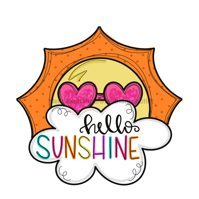 Hello Sunshine Door Hanger Mj-W-00009 22’ Wood