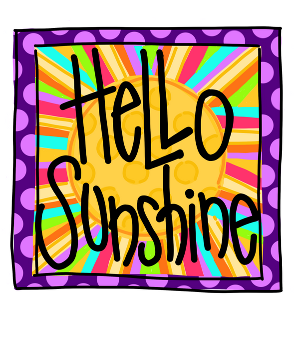 Hello Sunshine Door Hanger Summer Decoe-W-780-Dh 22’ Wood