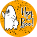 Hey Boo Halloween Door Hanger Dco-01633-Dh 18’ Round Wood
