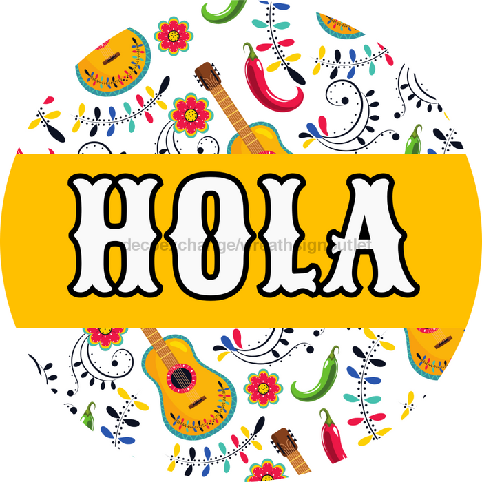 Hola Door Hanger Dbj-0002-Dh Sign For Wreath 18 Round