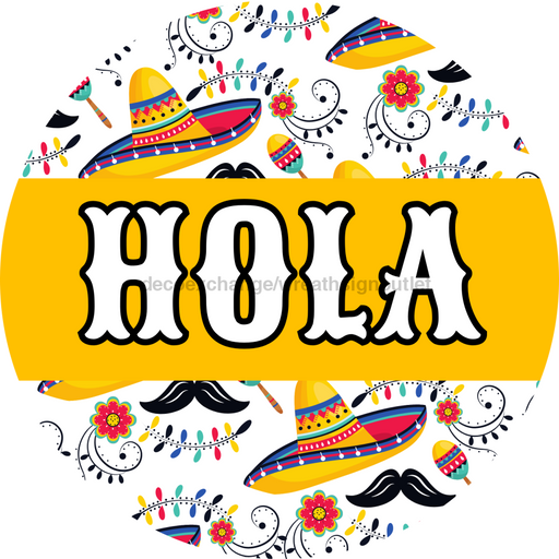 Hola Door Hanger Dbj-0012-Dh Sign For Wreath 18 Round