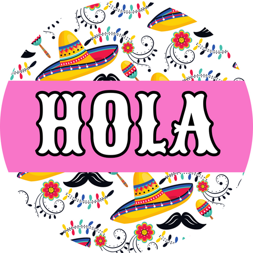 Hola Door Hanger Dbj-0023-Dh Sign For Wreath 18 Round