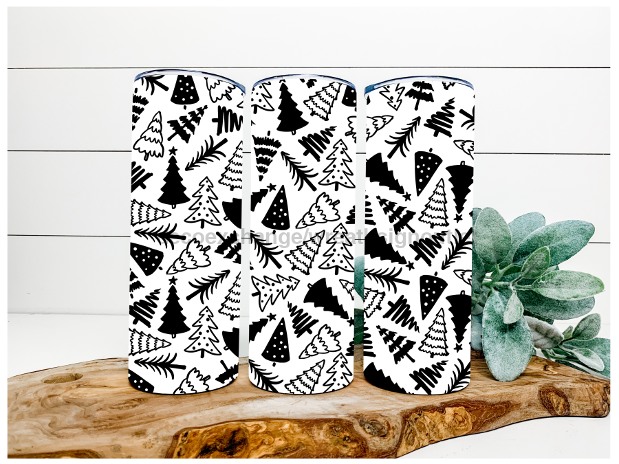 Holiday Trees 20 oz Skinny Tumbler DECOETUMBLER-074 - DecoExchange