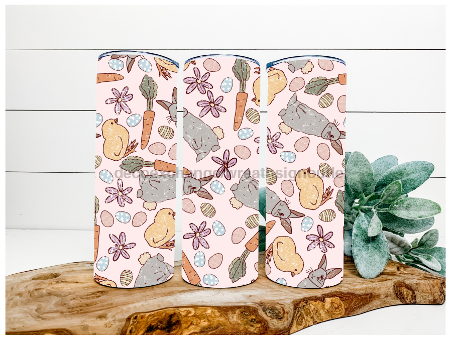 Hoppy Easter 20 oz Skinny Tumbler DECOETUMBLER-037 - DecoExchange
