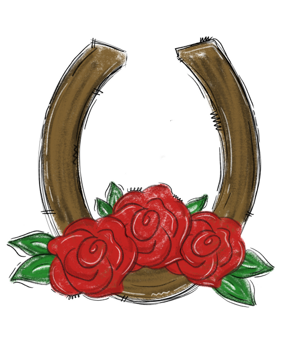 Horse Racing Door Hanger Shoe Decoe-W-633-Dh 22’ Wood