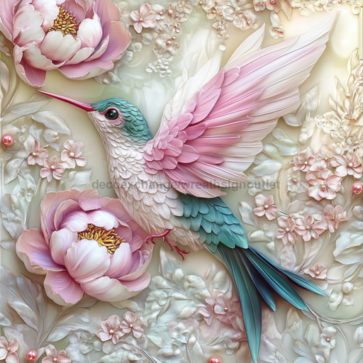 Hummingbird Sign, DCO-13219, Sign For Wreath, 10x10" Metal Sign