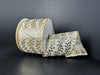 Ivory Satin/Gold Embossed Vines 2.5’’X10Y 73528-40-41 Ribbon