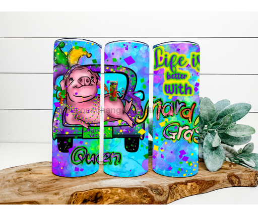 Jester Pig Mardi Gras Tumbler, 20 oz Skinny Tumbler DECOETUMBLER-171 - DecoExchange