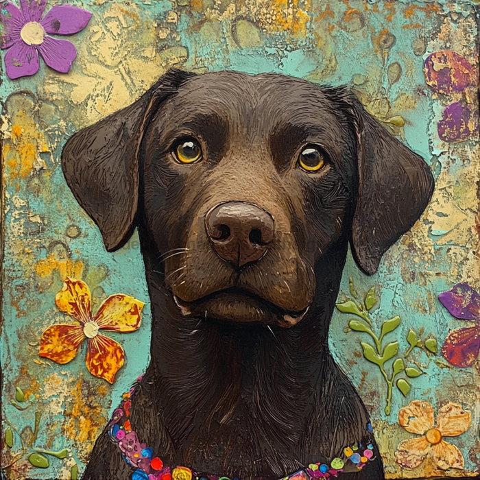 Lab Sign, Dog Sign, DCO-13531, Sign For Wreath, 10x10" Metal Sign