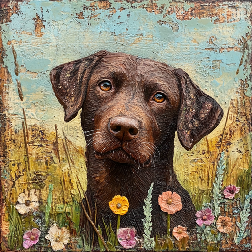 Lab Sign, Dog Sign, DCO-13540, Sign For Wreath, 10x10" Metal Sign