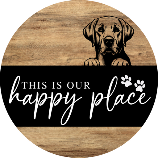 Dog Door Hanger, Hello Brought Treats Door Hanger, DCO-01975-DH, 18" Round Wood