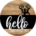 Dog Door Hanger, Hello Brought Treats Door Hanger, DCO-01975-DH, 18" Round Wood