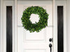 Large Boxwood Wreath Wood Sign Door Hanger Decoe-W-354 22