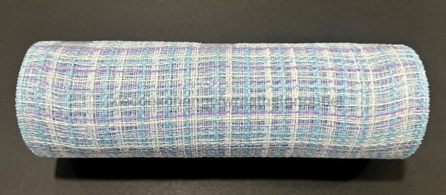 Lav-Lt Blue-Irid Tweed Mesh 10’’X10Y Xb251410-30 Ribbon