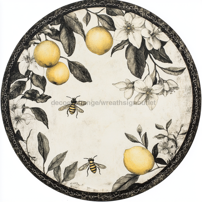 Lemon Sign, Everyday Sign, DCO-13022, Sign For Wreath, 10" Metal Sign