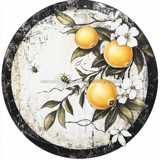 Lemon Sign, Everyday Sign, DCO-13023, Sign For Wreath, 10" Metal Sign