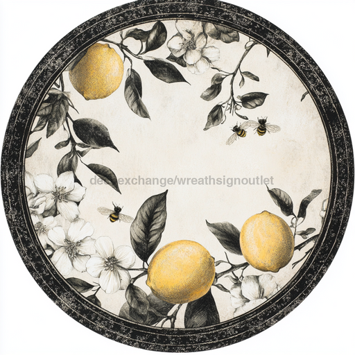 Lemon Sign, Everyday Sign, DCO-13028, Sign For Wreath, 10" Metal Sign
