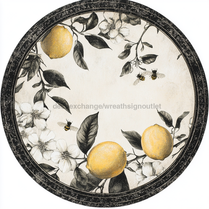 Lemon Sign, Everyday Sign, DCO-13028, Sign For Wreath, 10" Metal Sign