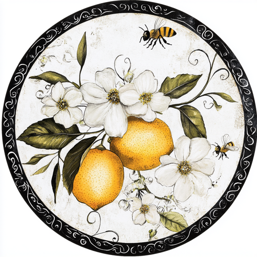 Lemon Sign, Everyday Sign, DCO-13030, Sign For Wreath, 10" Metal Sign