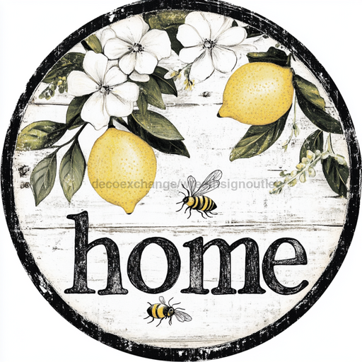 Lemon Sign, Home Sign, DCO-13042, Sign For Wreath, 10" Metal Sign