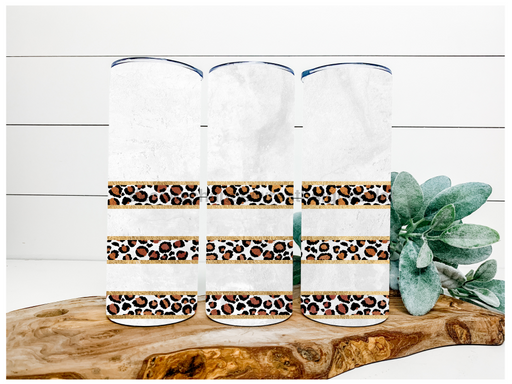 Leopard Stripes 20 oz Skinny Tumbler DECOETUMBLER-076 - DecoExchange