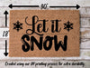 Let It Snow Door Mat | Hippo Christmas Doormat | Winter Decoration | Welcome Mat | Holiday Doormat | Winter Decor | Christmas Gift