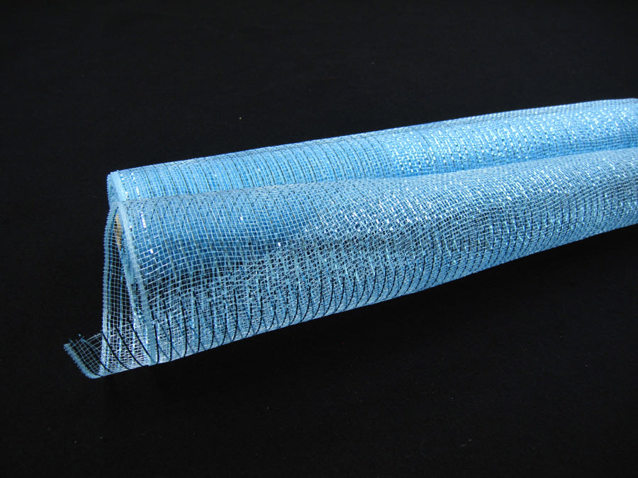 Light Blue/Light Blue Metallic Mesh 10’’X10Y XB90510-04 Mesh