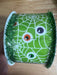 Lime Stn/Eyeballs In Web/Lm Tinsl Edg 2.5’’X10Y 51502-40-09 Ribbon
