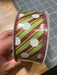 Lime Stn/Rd Glt Diag-Wht Glt Dots 1.5’’X10Y 72550-09-01 Ribbon