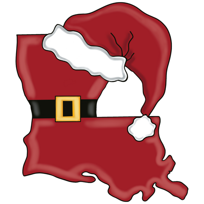 Louisiana Christmas Sign Wood Sign Decoe-W-106 22 Door Hanger