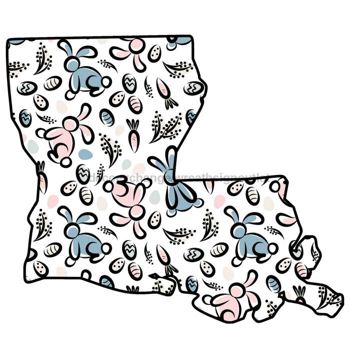 Louisiana Door Hanger Easter Wood Sign Decoe-W-903508 22