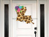 Louisiana Sign Football Leopard Wood Sign Door Hanger Decoe-W-111 22