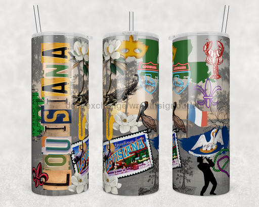 Louisiana Tumbler 20 Oz Skinny Decoetumbler-334
