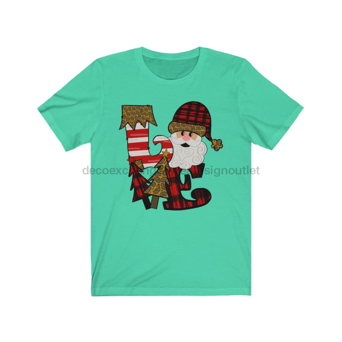 Love Santa Christmas Shirt Unisex Jersey Short Sleeve Tee - DecoExchange