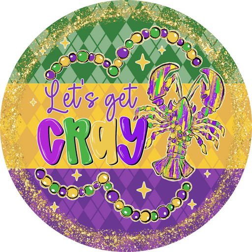 Mardi Gras Sign, DCO-13154-DH, Sign For Wreath, 18" Door Hanger