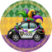 Mardi Gras Sign, DCO-13168, Sign For Wreath, 10" Metal Sign