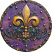 Mardi Gras Sign, Fleur De Lis Sign, DCO-13137, Sign For Wreath, 10" Metal Sign
