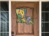 Mardi Gras Sign Fleur De Lis Sign Wood Decoe-W-211 22 Door Hanger