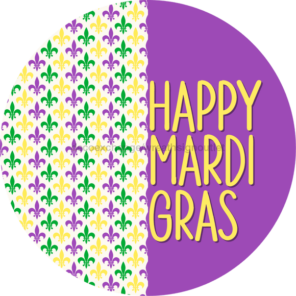 Mardi Gras Sign, Happy Mardi Gras, DECOE-4022, 10