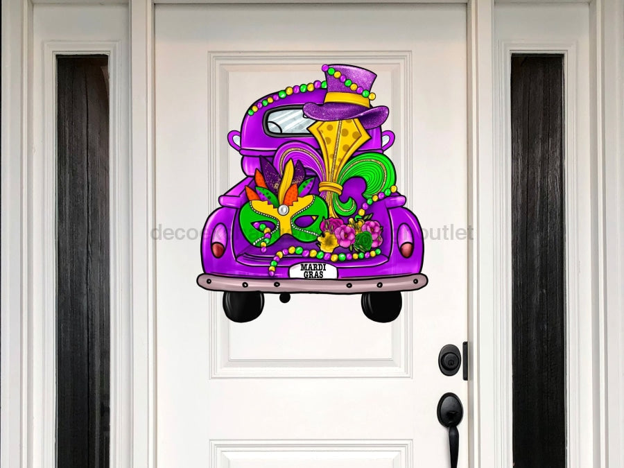 Mardi Gras Sign Louisiana Wood Sign Door Hanger Decoe-W-399 22