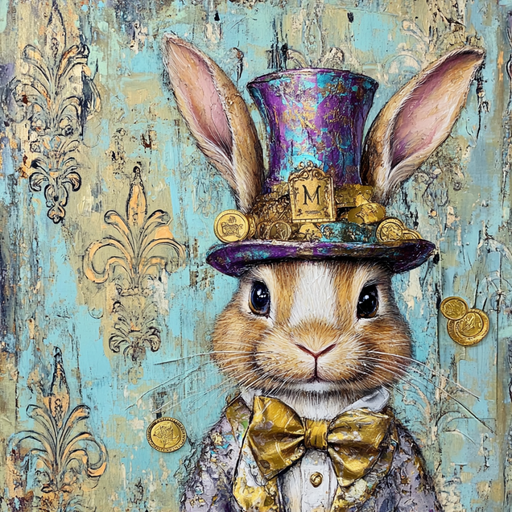 Mardi Gras Sign, Top Hat Sign, DCO-13104, Sign For Wreath, 10x10" Metal Sign